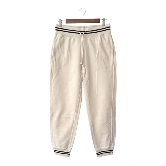 J.CREWUniversity Terry Hoodie & Jogger Set in Natural Striped Cuffs, Size S
